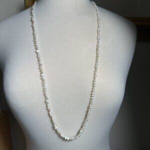 NEW Long Baroque Pearl Necklace 35"